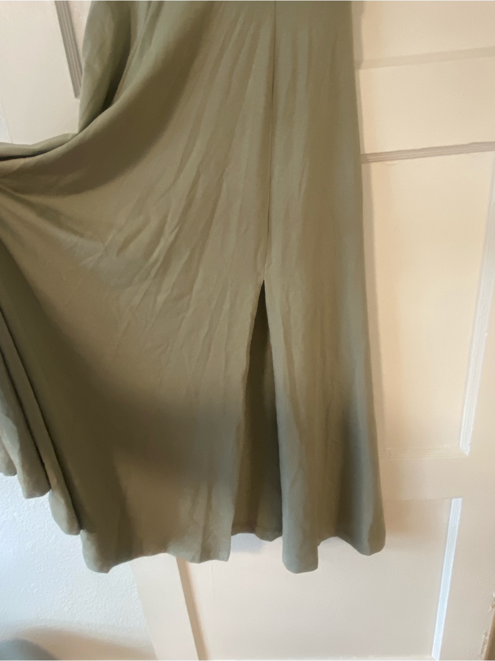 American Eagle Scoop Neck Midi Dress XS olive green - Picture 2 of 10